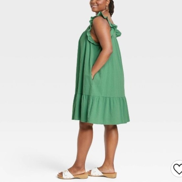 Universal Thread Women's Flutter Sleeveless Short Dress - Green‎ - Picture 12 of 13